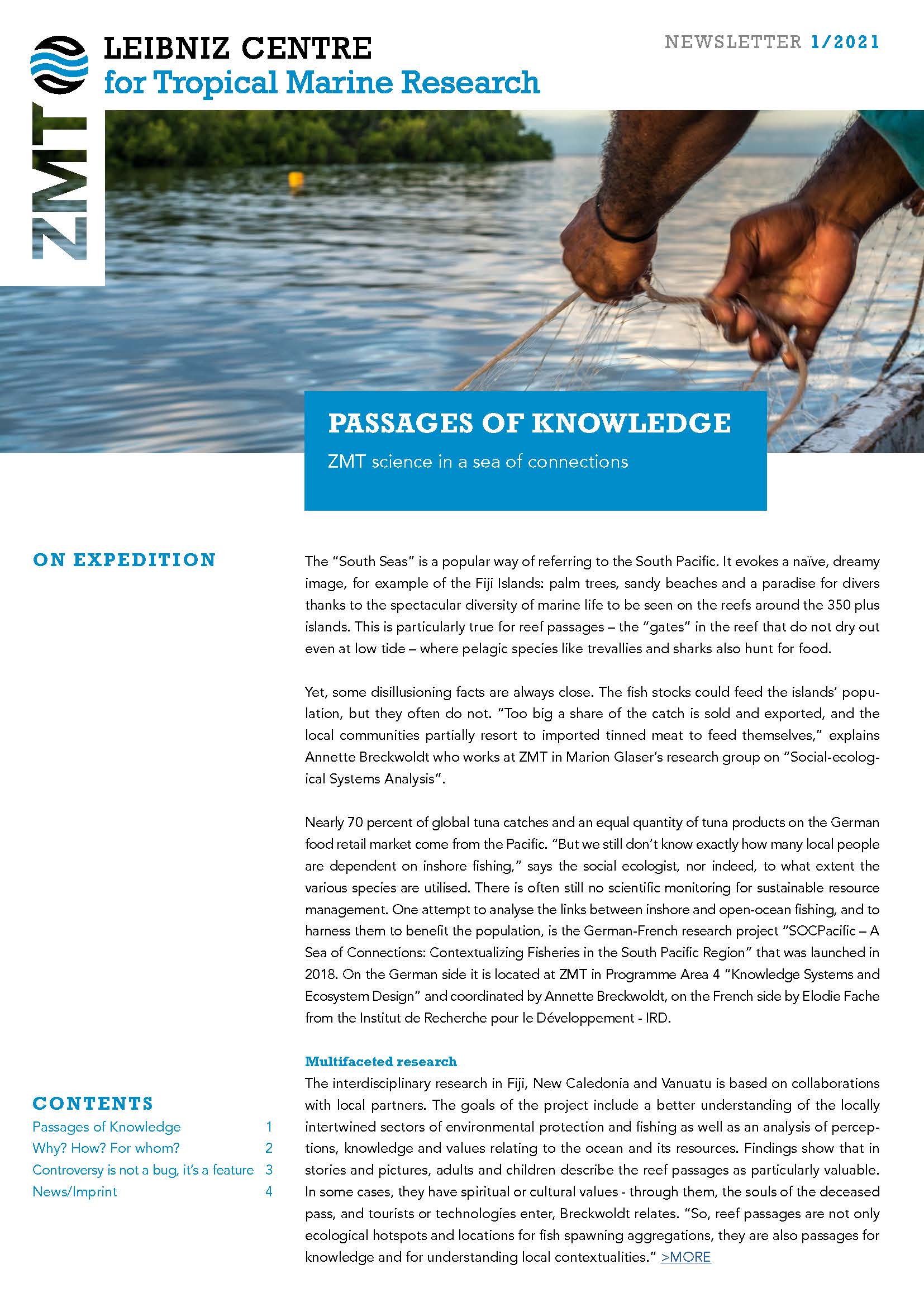 Cover ZMT Newsletter 01 2021