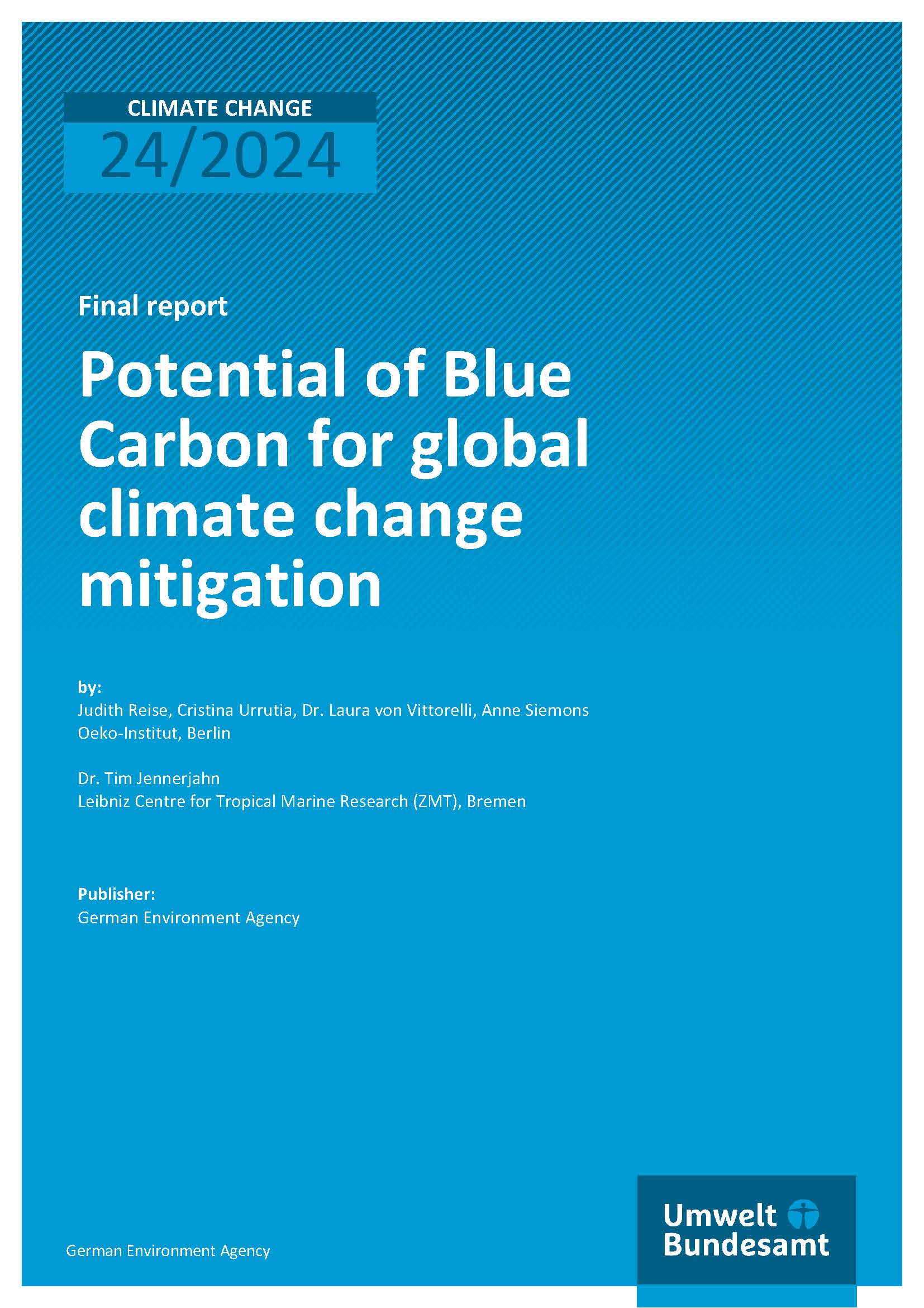 Cover Potential of Blue Carbon for Global Climate Change Mitigation