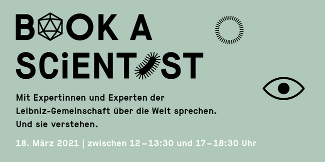 The 20-minute individual chats with experts from the Leibniz Association take place on August 18 and can now be booked in advance.